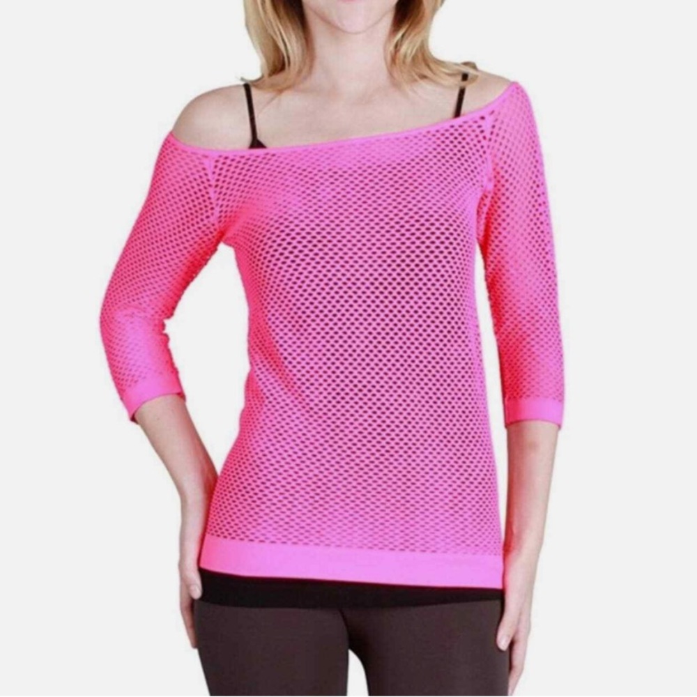 Nikibiki Mesh Stretch Sport Top Women Color Peach Size OS